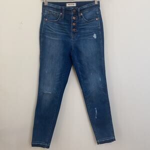 MADEWELL 10" High-Rise Skinny Jeans: Drop-Hem Edition Size 26